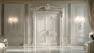 奢华欧式双开门室内场景