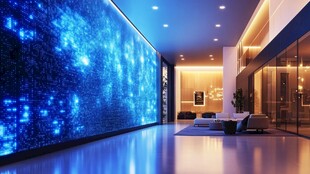 梦幻星空风现代科技大厅