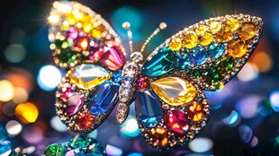 璀璨宝石蝴蝶饰品闪耀