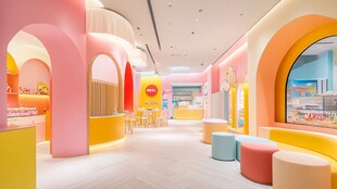 梦幻糖果风室内休闲空间