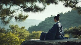 道士山林静思图