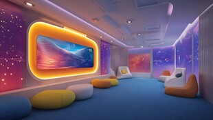 梦幻未来感沉浸式观影空间