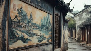 古巷壁画 展现中式古韵之美