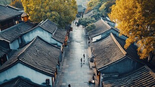 古巷秋色 尽显江南韵味