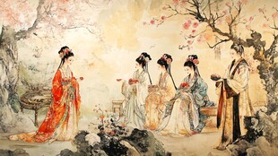 古风佳人雅聚图