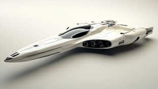 未来概念太空飞船模型