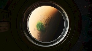透过舷窗看火星上的绿意