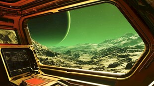 车中视角的外星奇幻景观