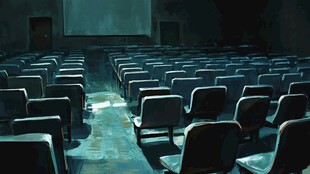 空旷寂寥的电影院座位