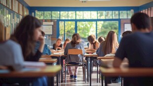 教室中的学生们专注学习