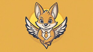 飞翼萌狐卡通形象