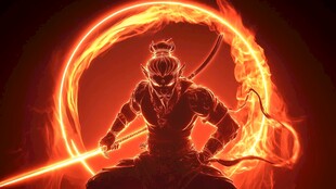 火焰环绕的酷炫忍者武士