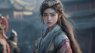 古装英气女子古风氛围感