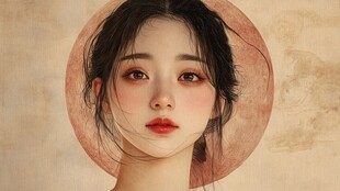 古典气质女子的梦幻肖像