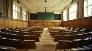 空旷典雅的复古阶梯教室