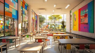 色彩斑斓的创意餐厅空间