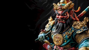 威严神将 手持兵器显英武