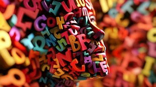 字母组成的创意人脸形象