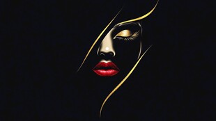 神秘魅惑的半遮面女性形象