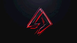 酷炫红色三角抽象标志