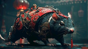 国风战甲鼠 尽显东方韵味