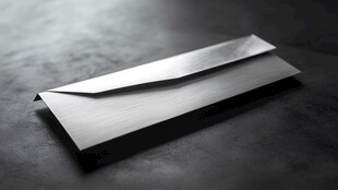 简约质感金属信封摆件