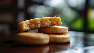 美味酥脆曲奇饼干特写