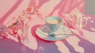 春日粉调茶韵时光