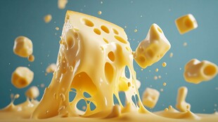奶酪飞溅瞬间 诱人画面