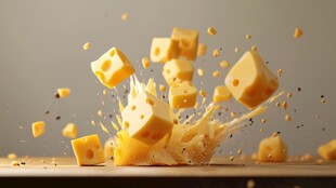 奶酪飞溅瞬间 诱人画面
