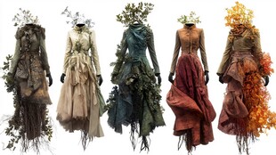 自然风创意服饰设计展示