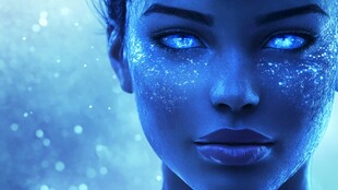 梦幻蓝颜的空灵女性形象