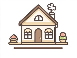 可爱小屋插画