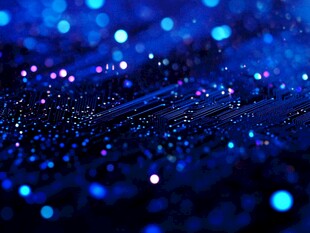 梦幻蓝色光斑抽象背景图