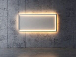 墙面发光矩形装饰框