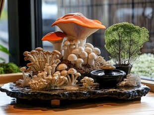 创意蘑菇微景观摆件