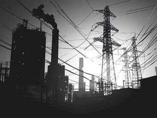 工业剪影 电厂与输电塔