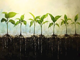 萌芽的力量 绿植破土而出