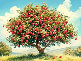 硕果累累的苹果树