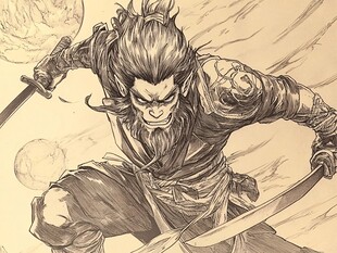 持双刀的武侠人物形象