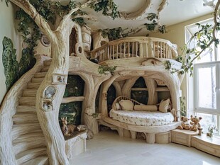 梦幻树屋儿童房设计