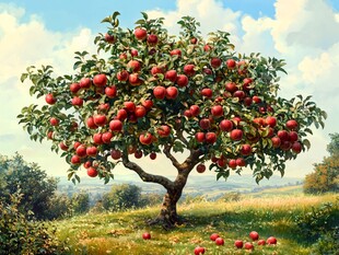 硕果累累的苹果树