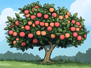 硕果累累的苹果树