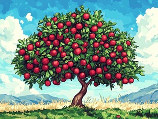 硕果累累的苹果树