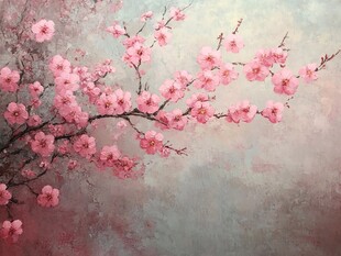 粉艳桃花枝 梦幻古风景