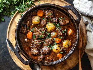 香浓牛肉蔬菜炖锅