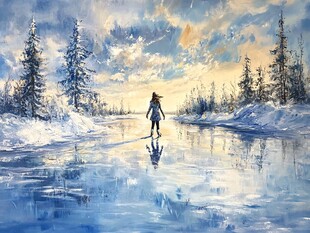 冬日独行者的冰雪之境