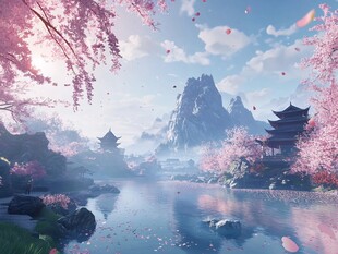 春日山水间的古韵浪漫