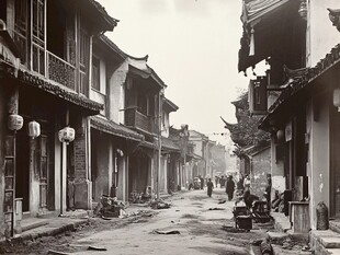 老旧街巷的古朴生活图景