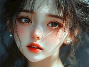 忧郁风少女的迷人瞬间